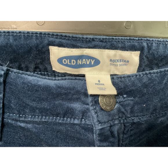 Old Navy Pants Womens 6 Petite Rockstar Super Skinny Velvet Corduroy Stretch - Picture 2 of 10
